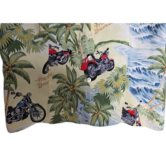 Women's - Harley Davidson Tori Richards Tropical Print Button Down Shirt, XL - Picture 4 of 7